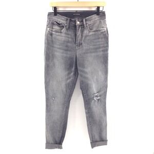 Lucky Brand Womens Jeans Bridgette High Rise Skinny 6/28L Grey Distressed Denim
